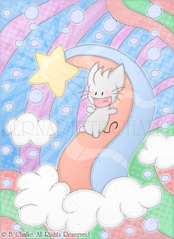 Kitty Follow That Rainbow