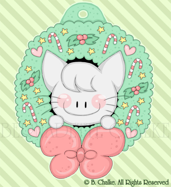 Christmas Kitty Ornament 3