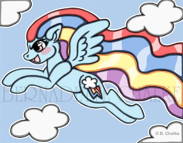 Rainbow Dash into the Sky