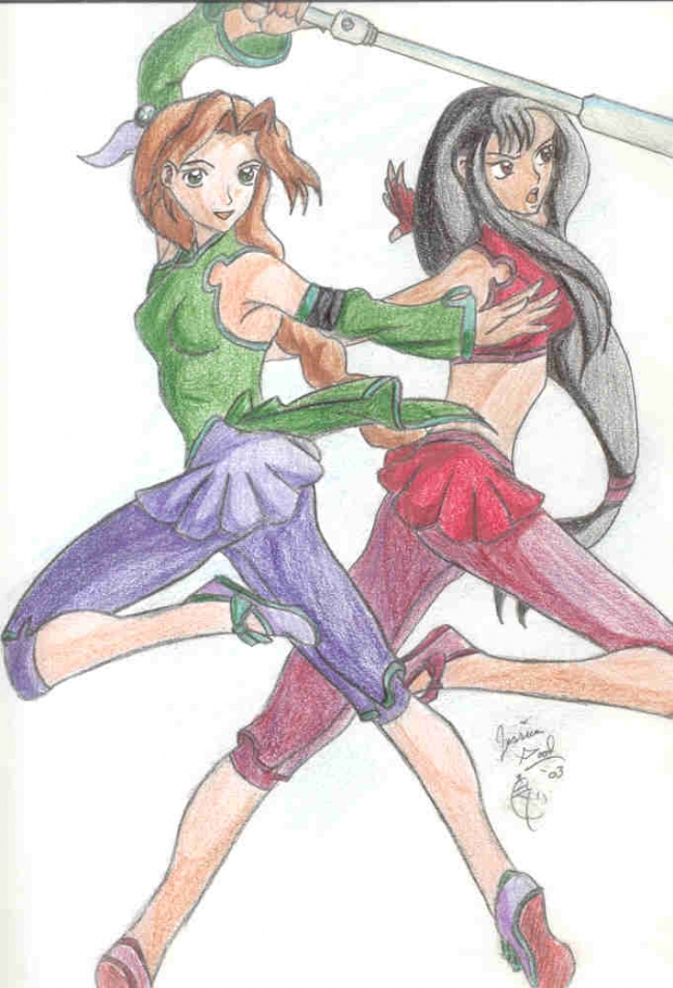 Aeris and Tifa