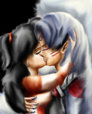 Rin And Sesshomaru Kiss