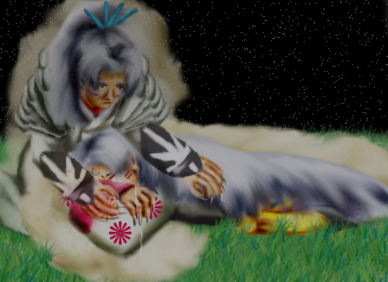Inutaisho Comforts Sesshomaru