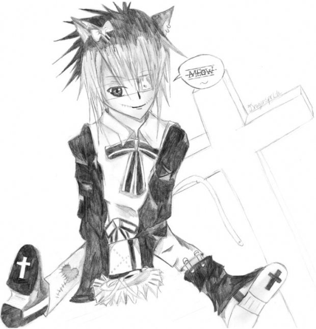 Gothic Lolita Kitty Shaded