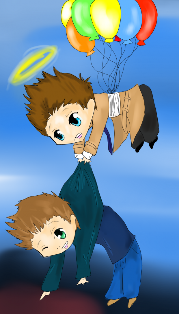 dean and castiel from supernatural