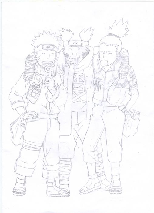 Naurto, Chouji, Shikamaru