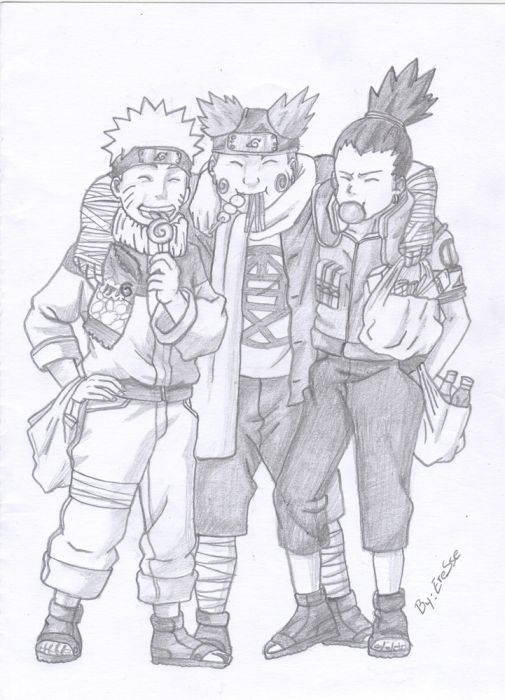 Naurto, Chouji, Shikamaru