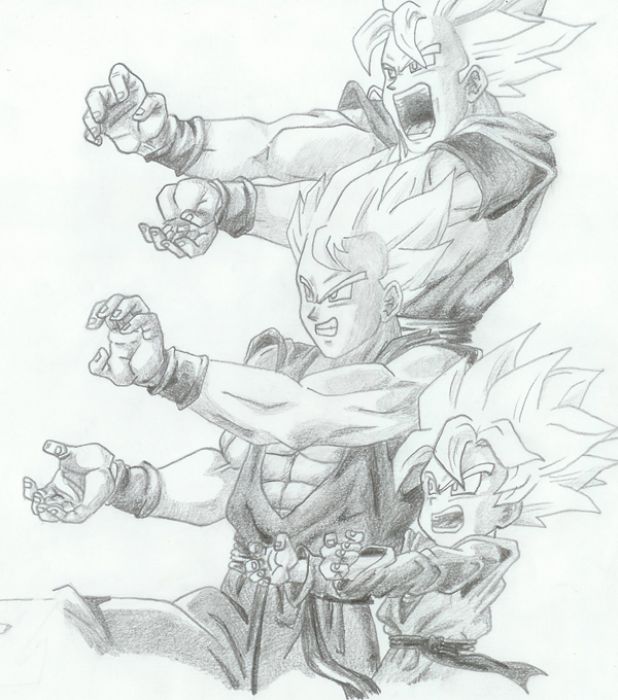 Goku, Gohan Y Goten
