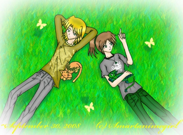 Charlie and Liz in the Meadow