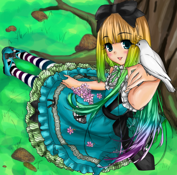 Alice in grassland