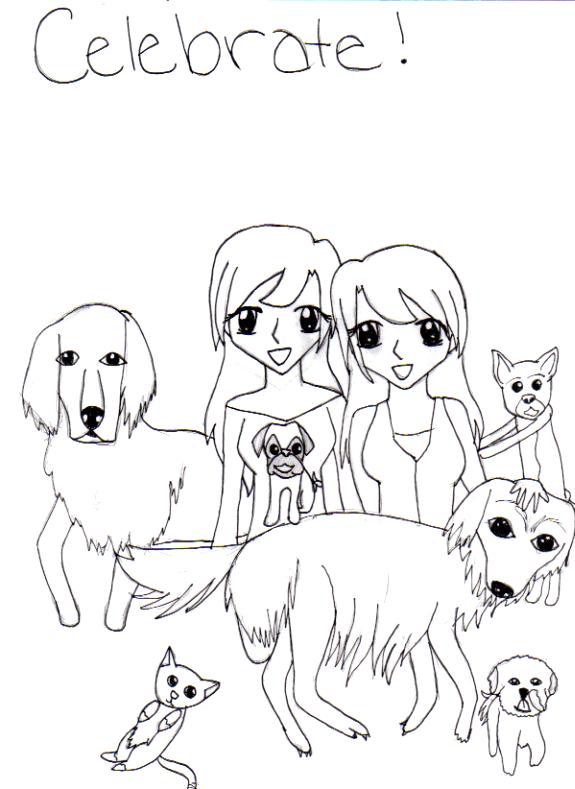 The Maikouki twins and their pets!!  ((Thanksgiving))