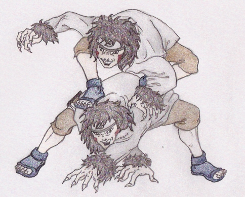 Half-man, Half-beast Clone Jutsu