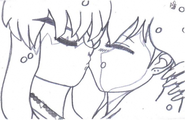 Inu And Kagome Kiss