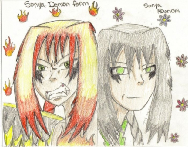 My O.c In Normal And Demon Form