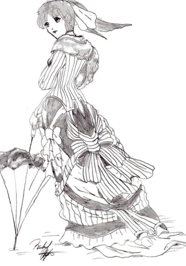 Girl In Beautiful Dress