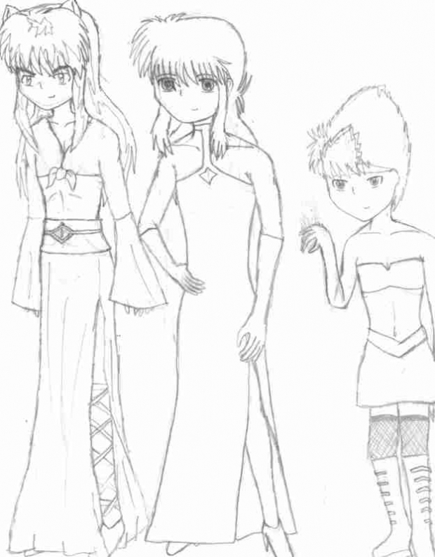 Inuyasha, Hiei, And Kurama