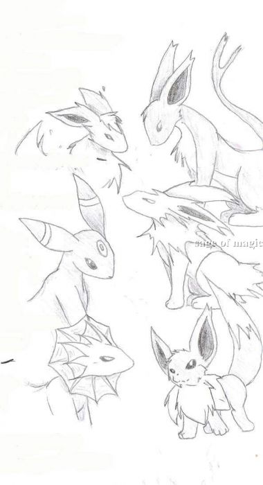 Eevee Evolution Sketches