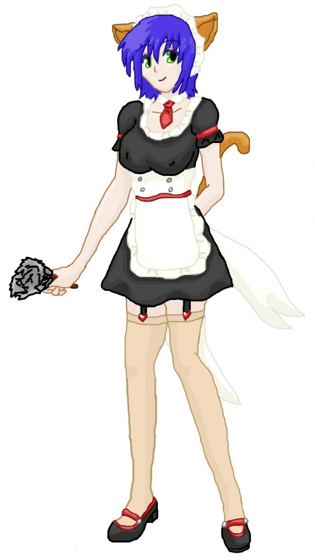 Moe Neko Maid Girl