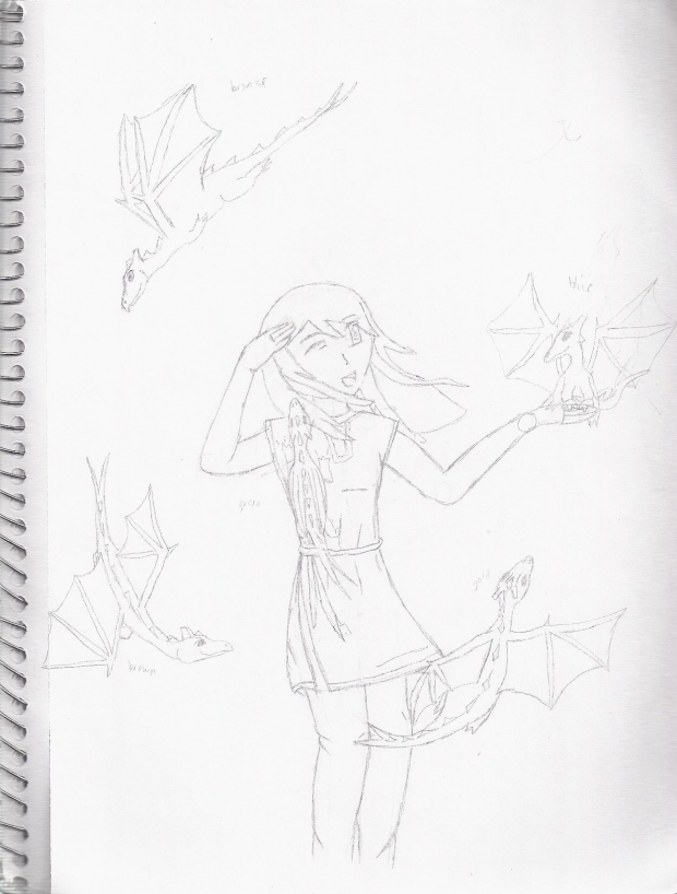 Menolly and her Fire-Lizards