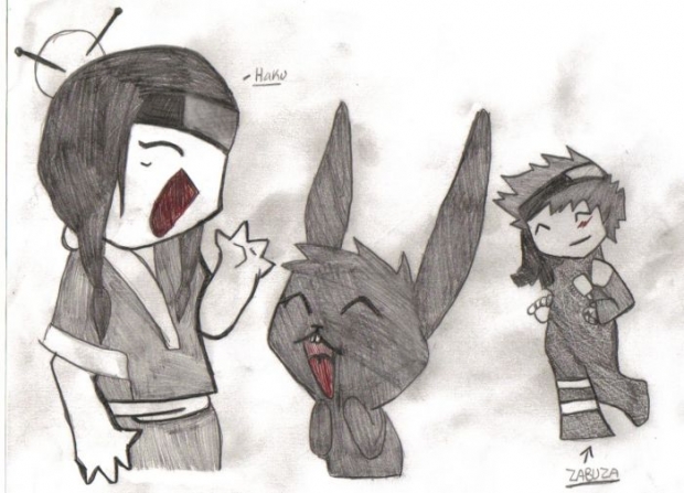 Haku, Zabuza And Some Random Rabbit