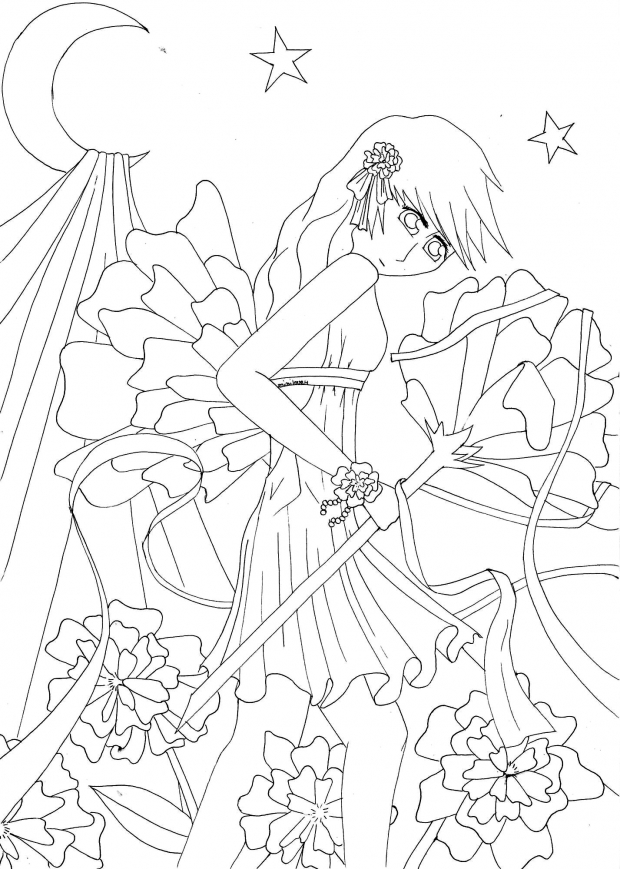 Moonlit Flower Fairy Decor