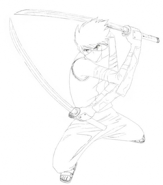 Anbu Kakashi Lineart