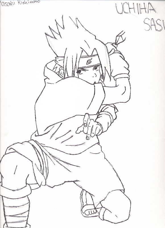Sasuke Action Pose