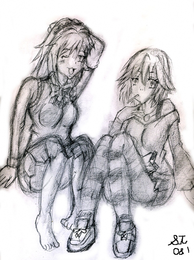 Rosario+Vampire mizore and kurumu request