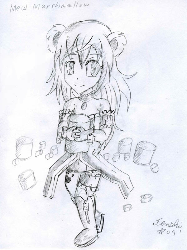 Mew Marshmallow chibi