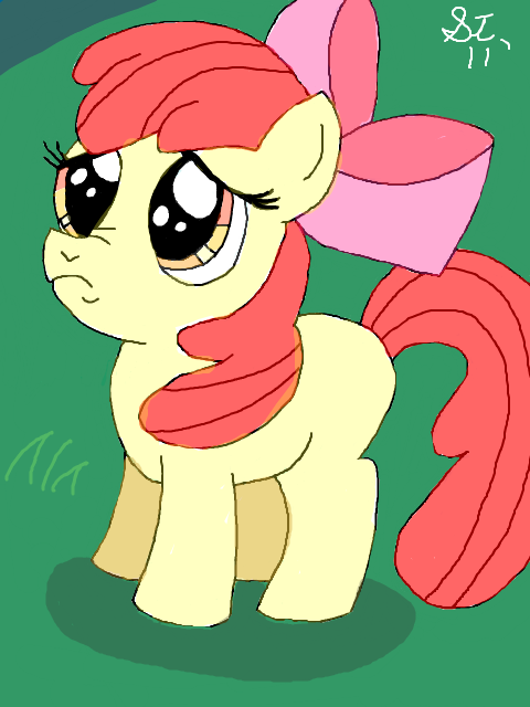 TegakiE Sad Applebloom