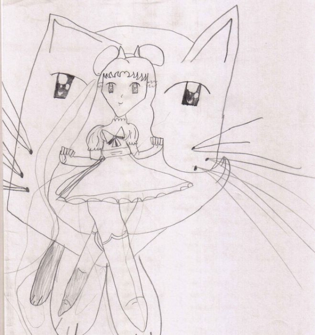 Cat And Girl