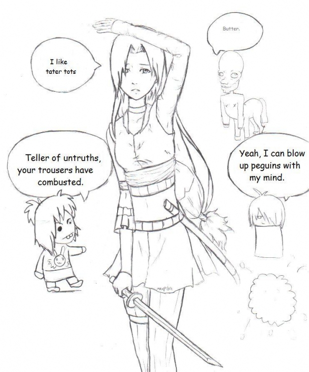 Hyotsume and Tater Tots