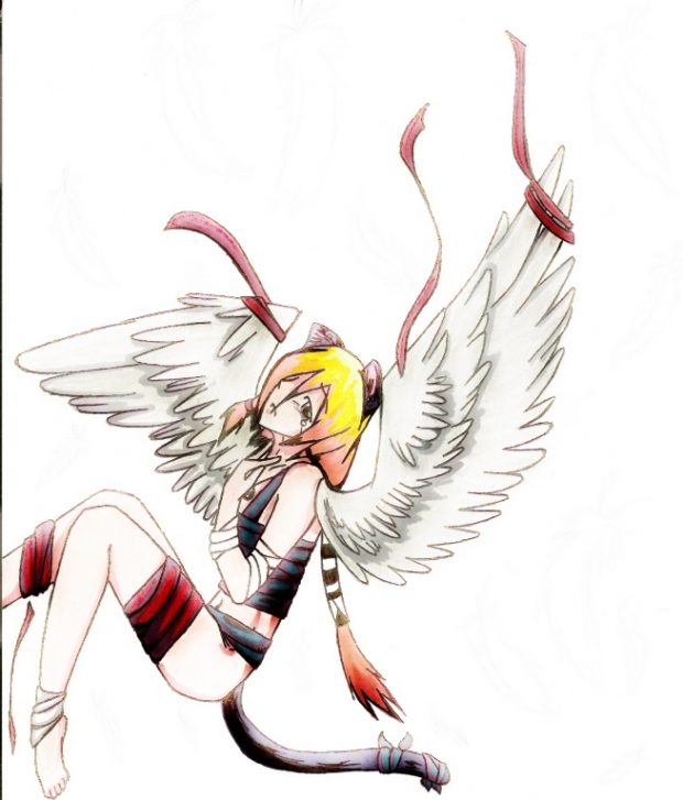 Feathers fall beneath me