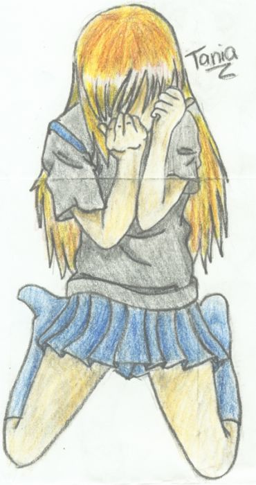 Emo Gurl Crying - Colored
