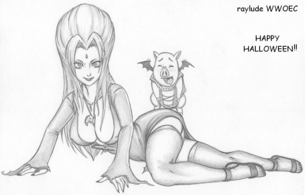 Lady Tsunades Elvira Costume