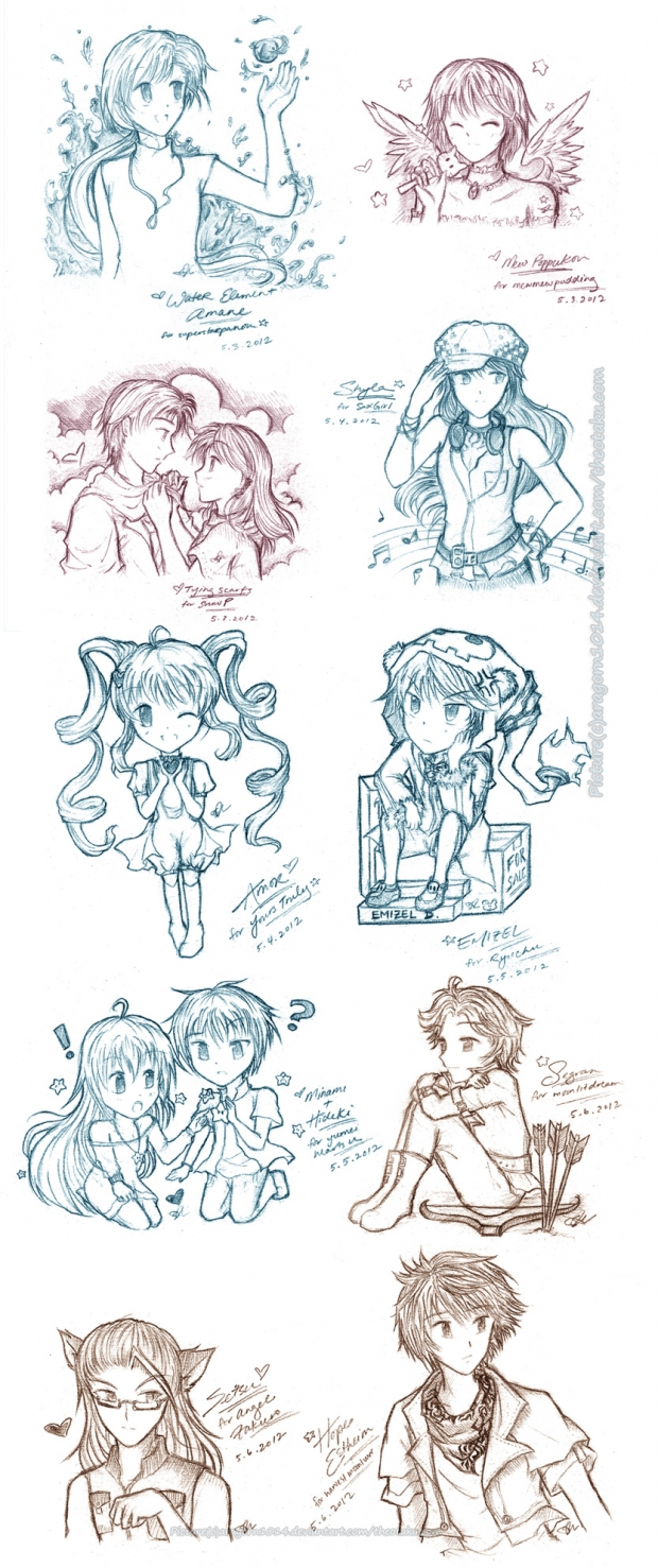 13 free sketches part 1