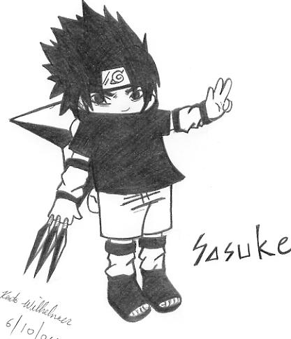 Sasuke-black And White