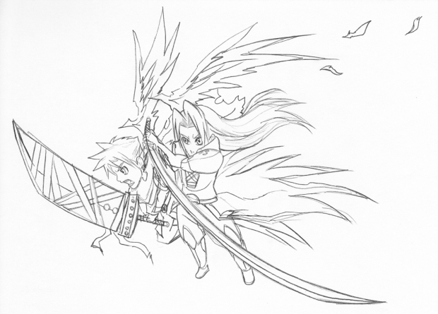 Sephiroth and Cloud