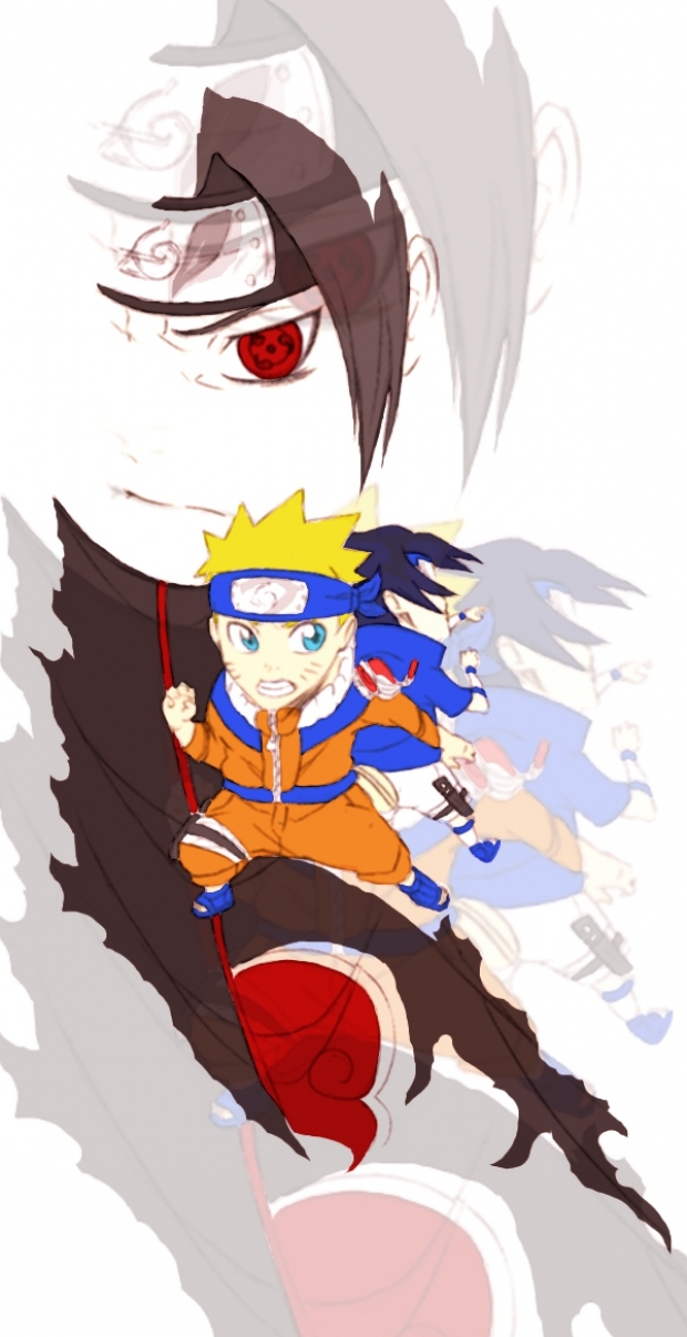 Naruto, Sasuke and Itachi chibi