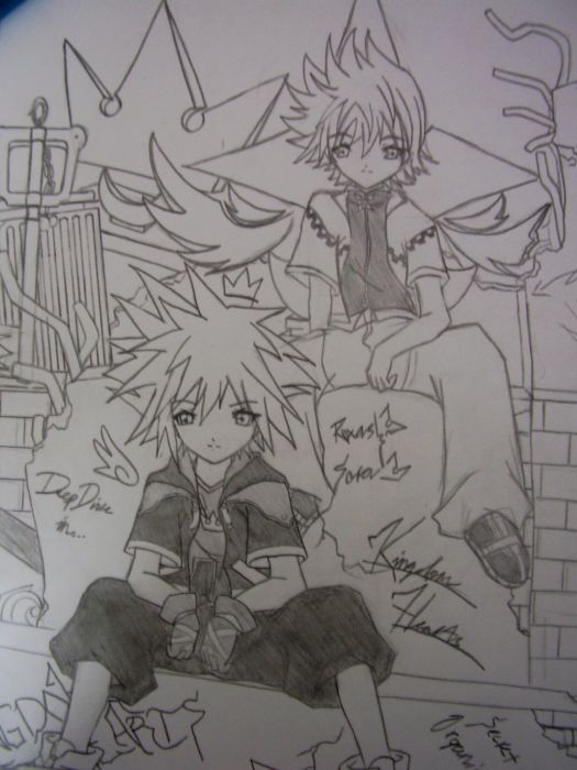 Sora N Roxas - My 1st Fanart In Feb