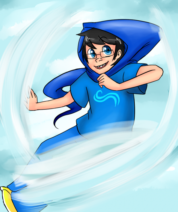 Look at that windy kid