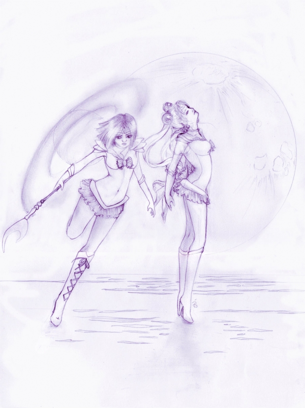 Sailor Moon + Sailor Saturn