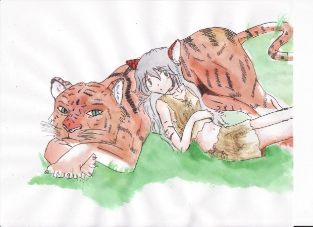 Tiger and Girl, Birthday Present for meh cousin