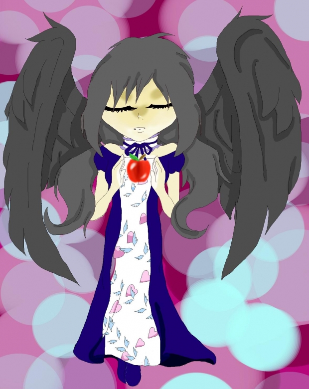 Suki with a magical apple