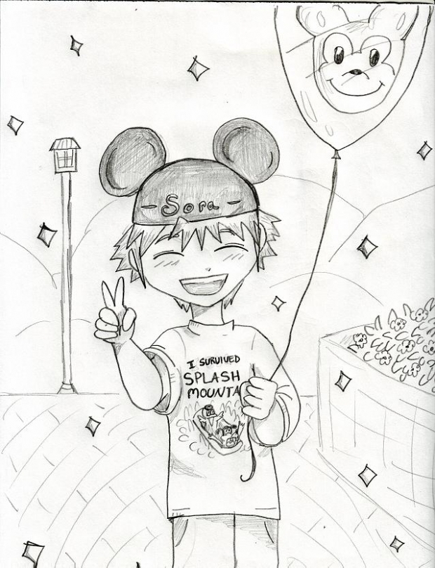 Little Sora At Disneyland