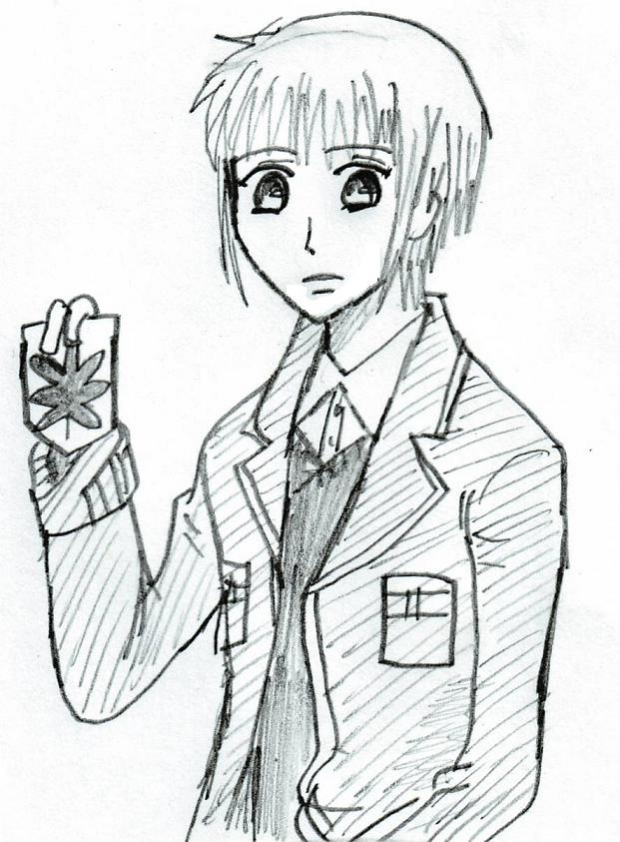 Yuki And A Maple Leaf