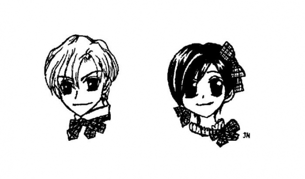 Tamaki And Haruhi Chibi Heads