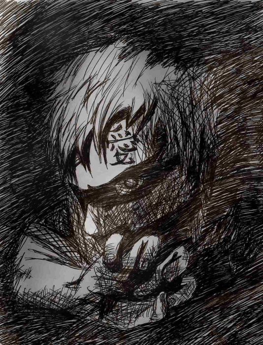 Scary Gaara (black Ink)