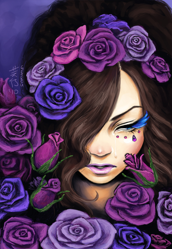 A Memory of Violet Roses