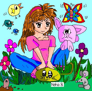 Random Girl With Animals