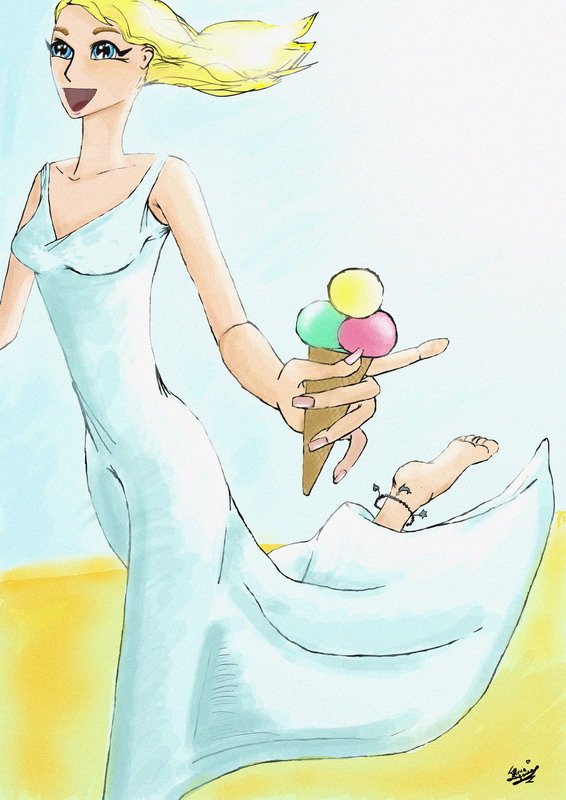 Running With An Icecream